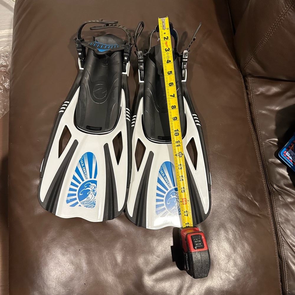 US Divers Adult Swim Scuba Fins Black White